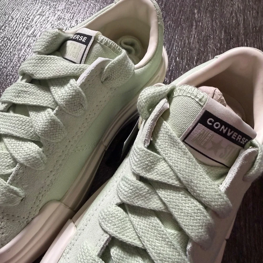Converse All Star Cruise Women 6.5 Green Platform Low Top Shoes Sage Sneakers
